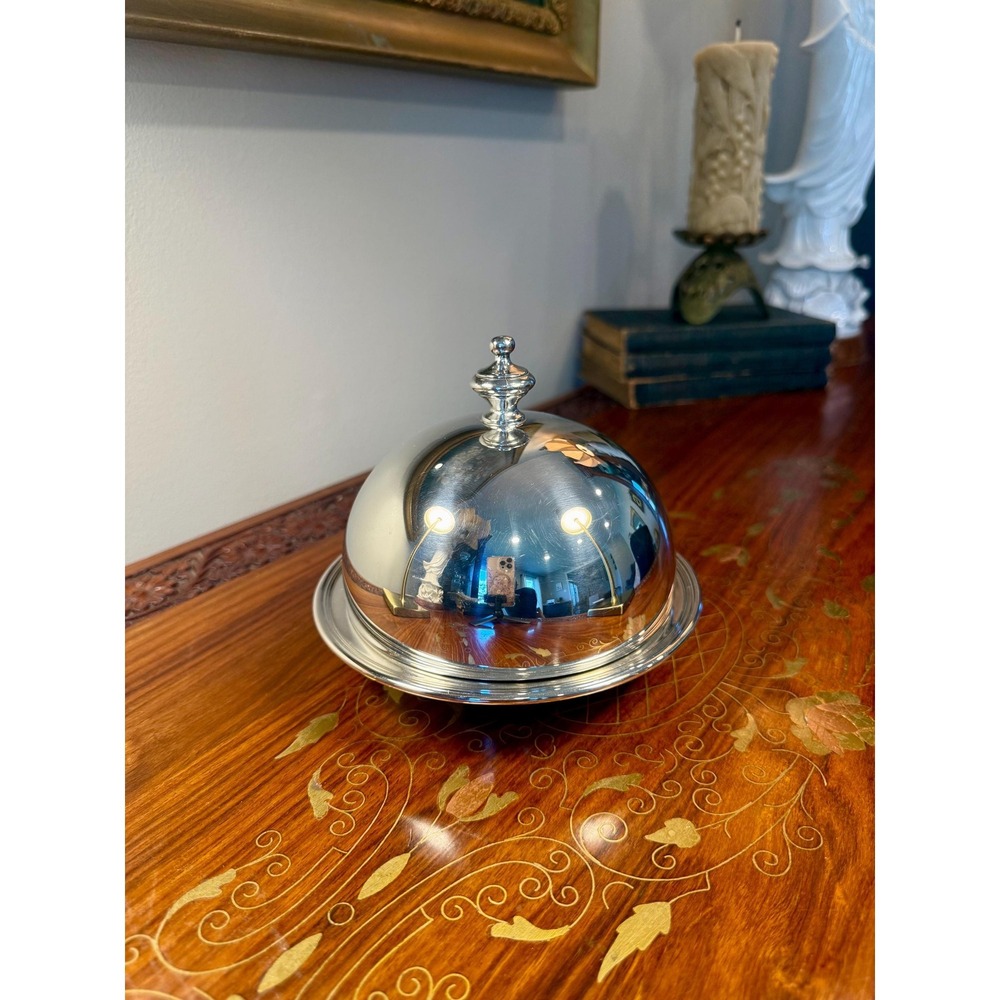 Vintage Silverplate Butter Dish with Glass Insert • Covered Butter Server